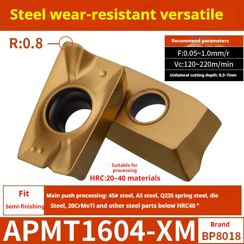 2037-CNC milling cutter APMT1135 special carbide 1604 milling cutter for cast iron r0.8 rough milling coated inserts Shandong Denso Pricision Tools Co.,Ltd.